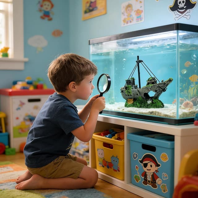 Thumbnail 4 de CHSG 13 cm Pirate Ship Aquarium Decor