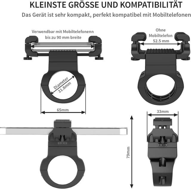 Thumbnail 5 de UPPEL Handyhalterung Fahrrad 360°