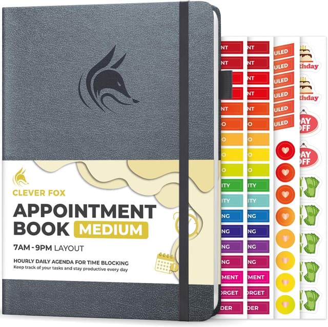 Thumbnail 6 de Clever Fox appointment book, A5 with hourly slots