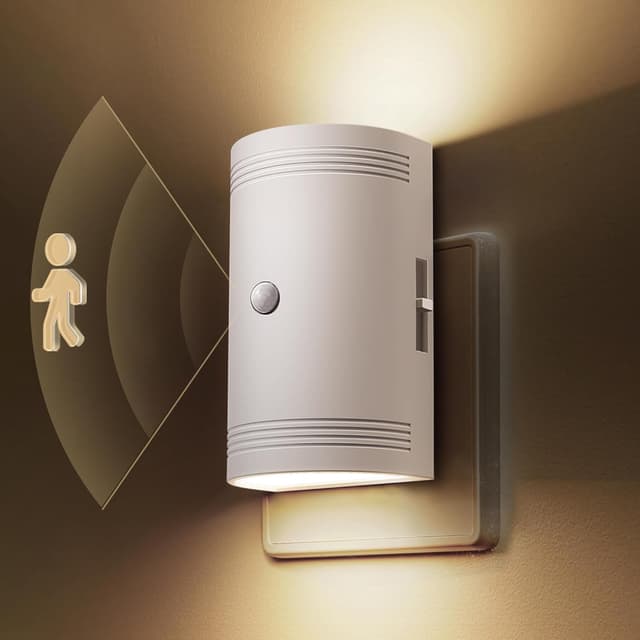 Detalle de LOHAS-LED Nachtlicht mit Bewegungsmelder (Warmweiß 3000K), dimmbar 0–100 lm – Steckdosen-Nachtlicht für Kinderzimmer, Flur & mehr