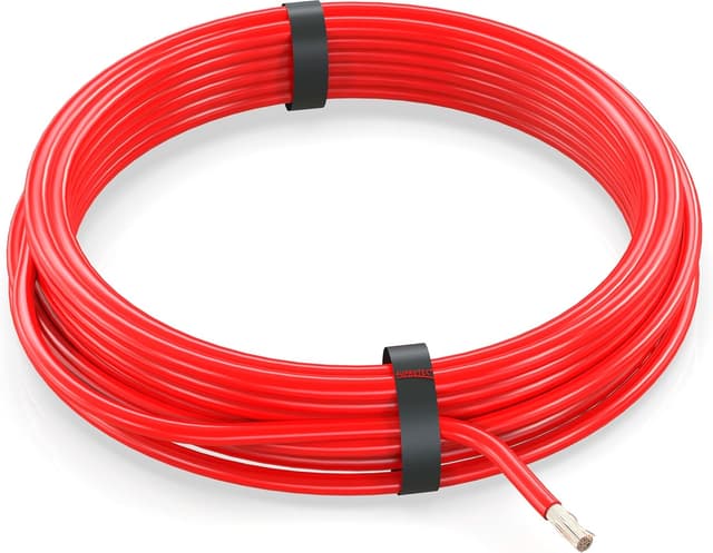 Detalle de AUPROTEC 10 m Fahrzeugleitung 4,0 mm² FLRY-B (Ring, rot) – flexible Auto-Kabel für Verdrahtung im Fahrzeug