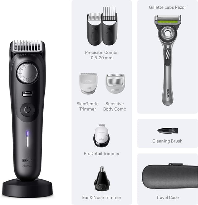 Thumbnail 2 de Braun AIO 9555 Beard Trimmer 180 min 🪒