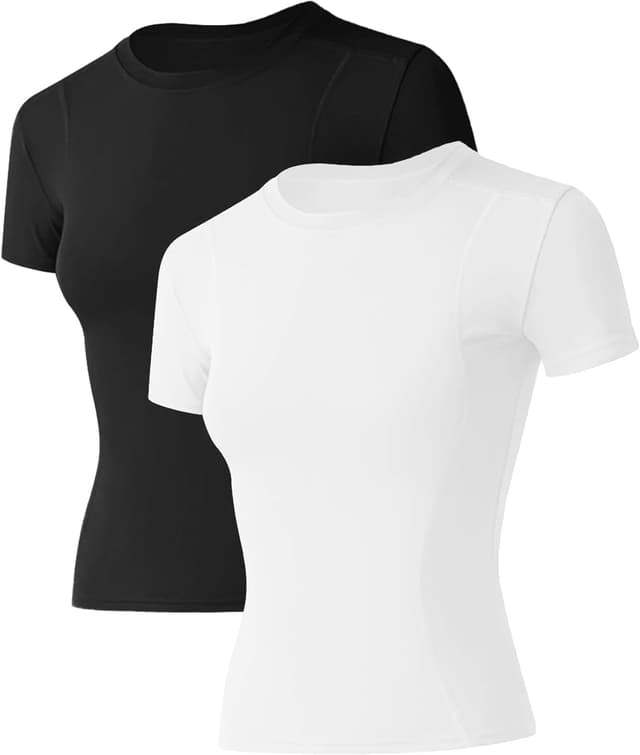 Detalle de IECCP Women’s Gym Shirts Workout Yoga Running Sports Tops – Quick-dry Short Sleeve