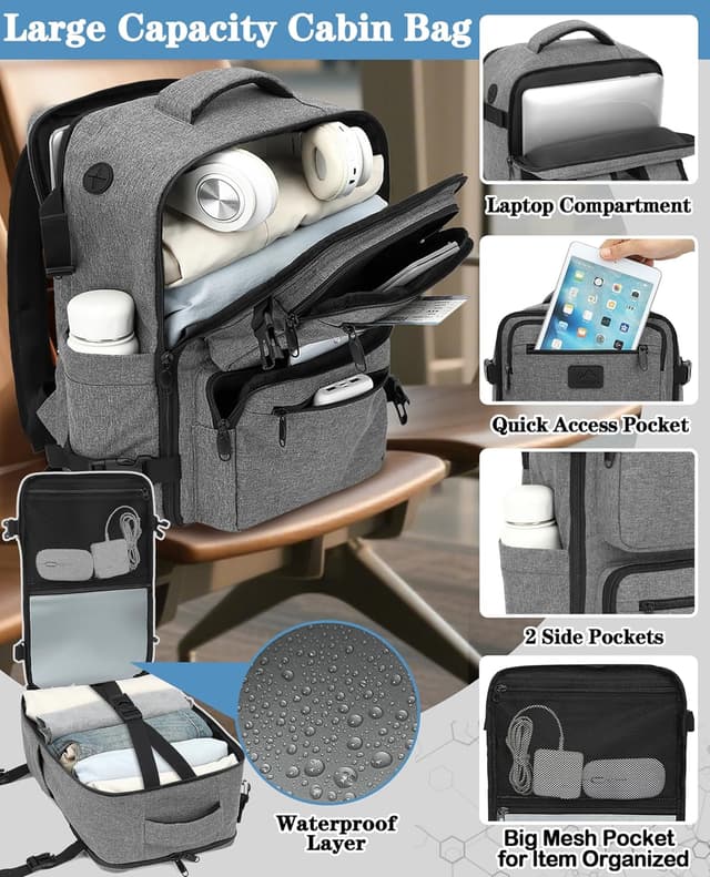 Thumbnail 3 de LYNXCHER Cabin Bag for Ryanair and EasyJet