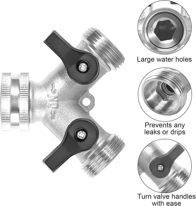 Detalle de TUIBEIDAMAI 2-Wege-Wasserverteiler 3/4 Zoll Adapter