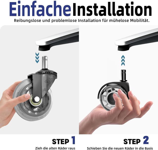 Detalle de Sytopia ruote per sedia da ufficio 10 x 22 mm