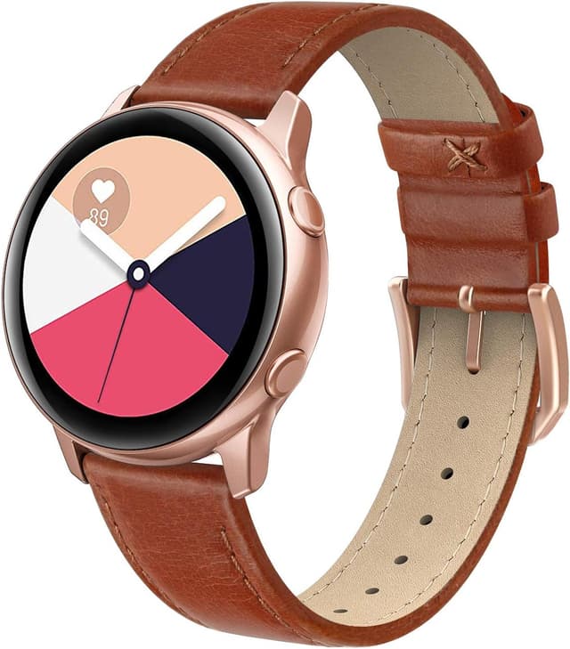 Detalle de EDIMENS genuine leather strap (20mm) for Samsung Galaxy Watch 7/6 Classic 43mm & 47mm / Watch 5 Pro