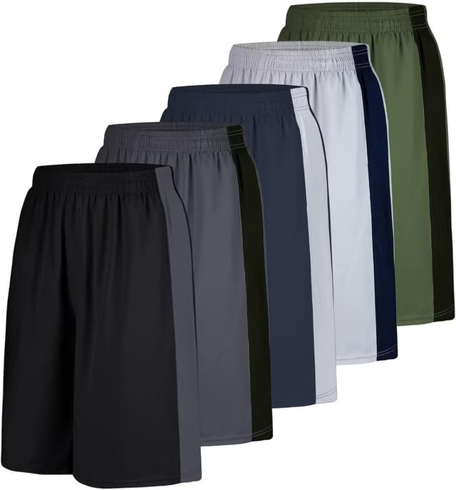 Detalle de LukBerd Long Athletic Shorts for Men (Quick-Dry, Camo) with Pockets