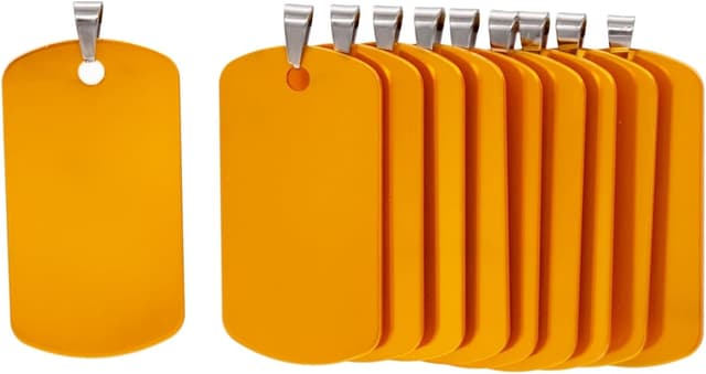 Detalle de NanTun Rectangle Aluminium Dog Tags 12-Pack