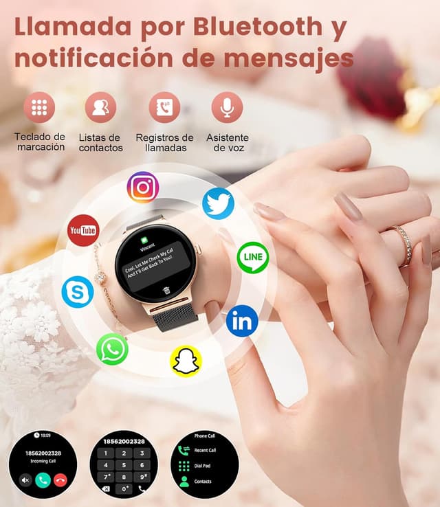 Detalle 2 de LIGE Reloj Mujer 1,43'' AMOLED