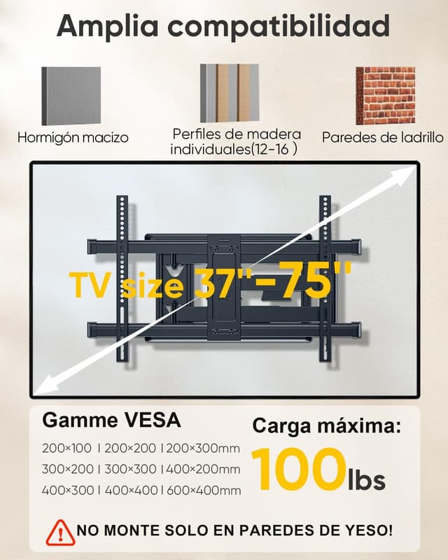 Thumbnail 1 de FORGING MOUNT Soporte TV brazo 765 mm 37-75