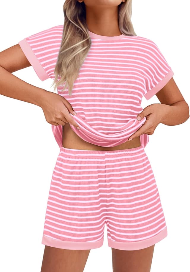 Thumbnail 6 de Ekouaer Pyjama femme rayé, short S-XXL