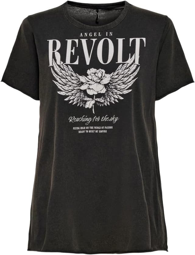 Detalle de ONLY maglietta stampata a manica corta da donna con girocollo ONLLUCY