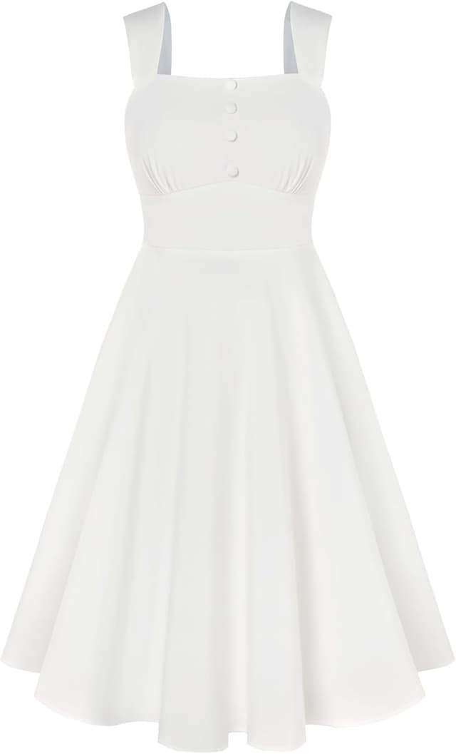 Imagen de Belle Poque Robe midi col carrĂ© sans manches đ en OfertitasTOP