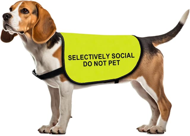 Detalle de Zuo Bao Selectively Social Dog Anxiety Vest (Small) – “Do Not Pet” warning jacket for walks