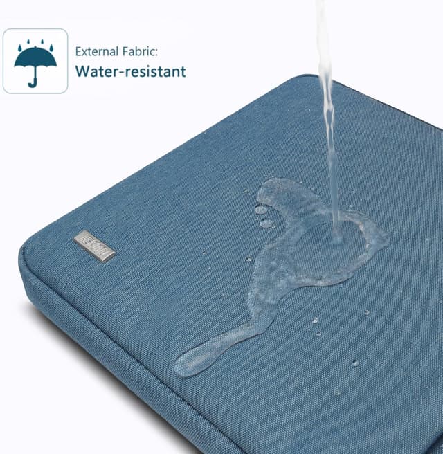 Detalle de TECOOL 14 Zoll Laptoptasche (Laptop Sleeve) wasserabweisend, Denimblau – für 14-Zoll-Notebooks