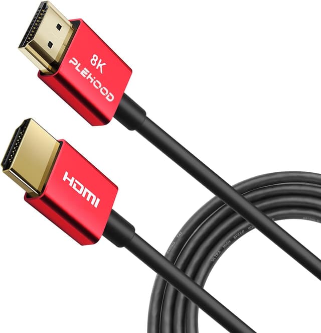 Detalle de Plehood Thin HDMI 2.1 Cable 1m — 48Gbps HDMI cable
