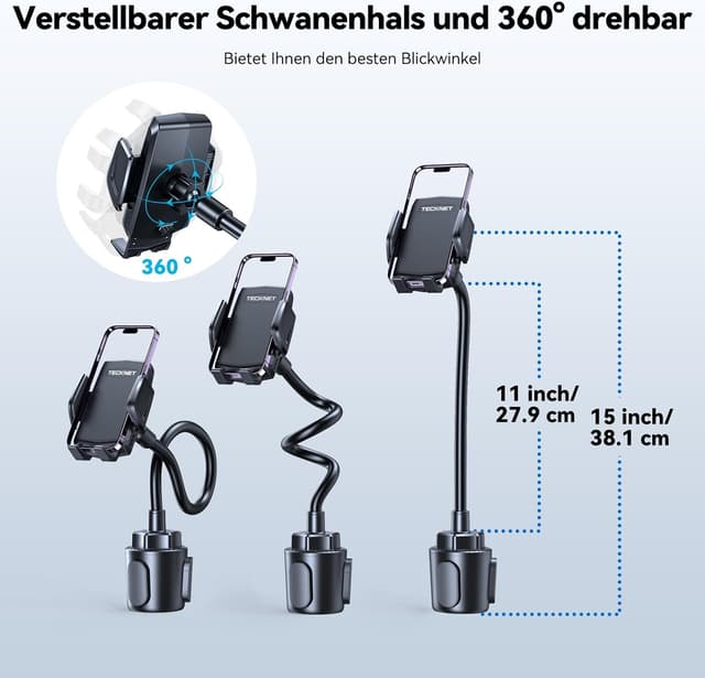 Detalle 2 de TECKNET Handyhalterung 2-in-1 mit 360°