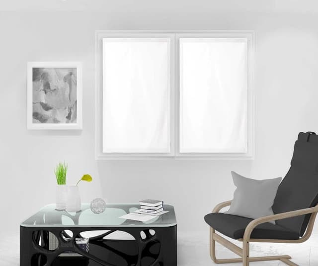 Detalle de Brise bise Soleil d'ocre Dolly Paire 45 x 160 cm en blanc en polyester