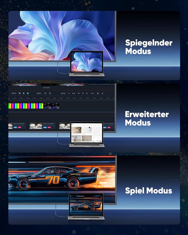 Thumbnail 6 de Highwings USB‑C auf HDMI Kabel (4K@30Hz, 4,5 m) für MacBook, iPad Pro/Air, Surface & mehr