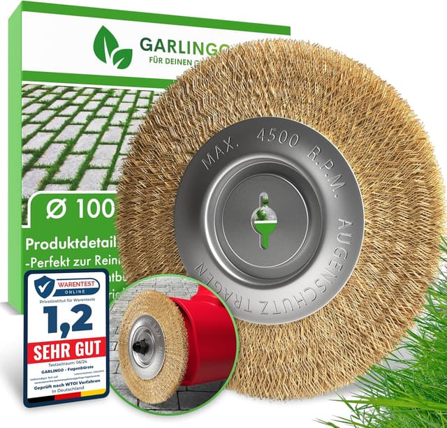 Detalle de GARLINGO Brosse à joints de rechange compatible (largeur 10 mm) pour brosses à joints Einhell BG-EG 1410, GC-EG 1410, GC-CC 18 Li