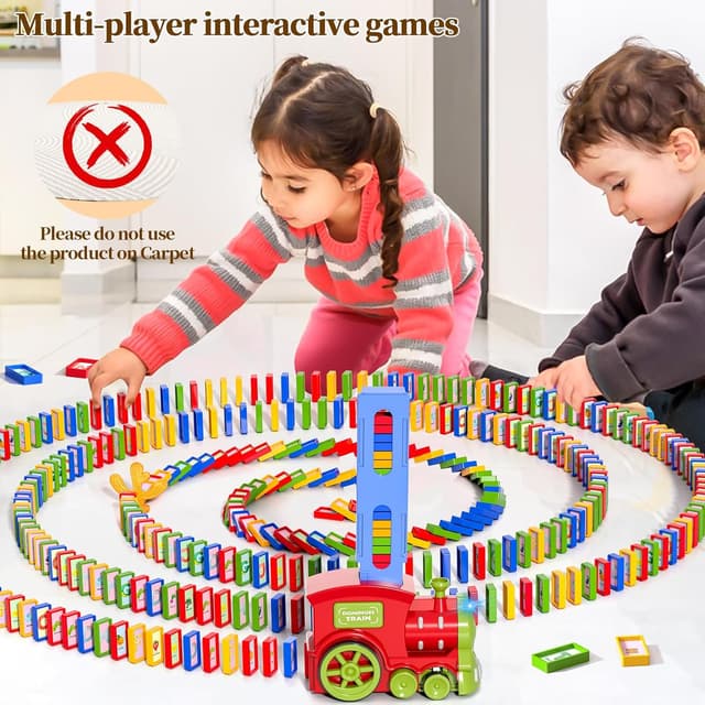 Detalle 2 de Doloowee Domino Zug Set 210 đźš‚