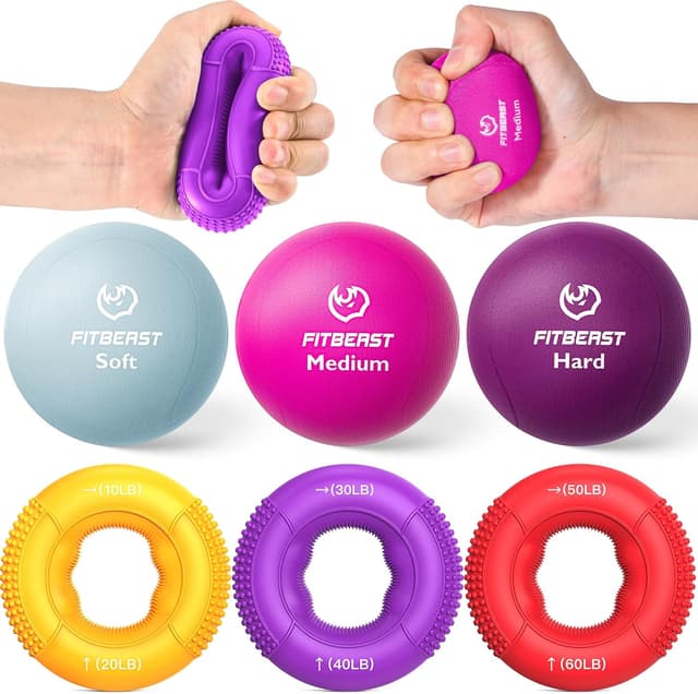 Detalle de FitBeast Handkrafttrainer kompakt 6‑Teiliges Set