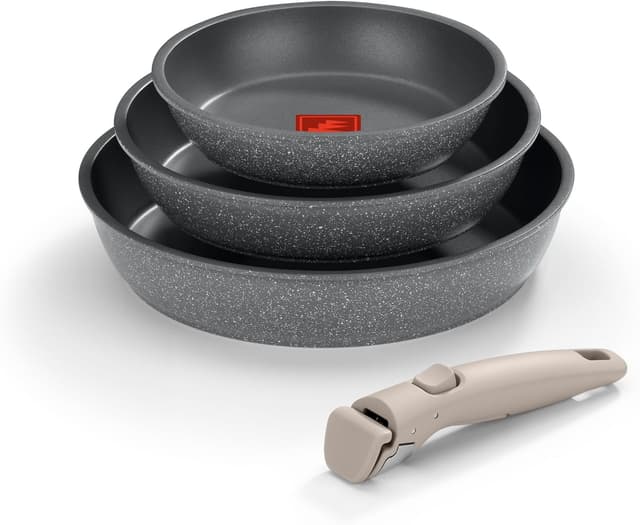 Detalle de Monix One Click Pietra — Set 3 sartenes 20/24/26 cm