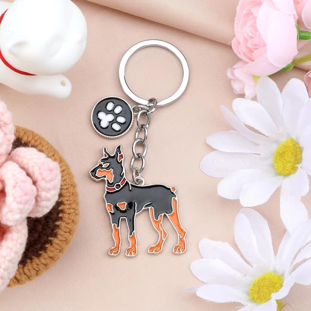 Detalle de OBEISN Schlüsselanhänger für Frauen mit Cartoon Dackel-Design – kreativer Deko-Anhänger als Geschenk