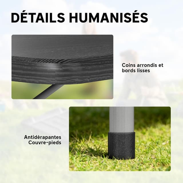 Thumbnail 5 de Outsunny Table Pliante HDPE 180x74x74 cm