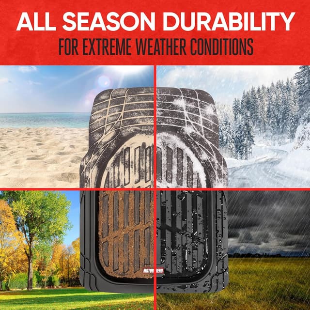 Detalle 2 de Motor Trend 2-Piece Front Car Floor Mats (Black) FlexTough Contour Liners