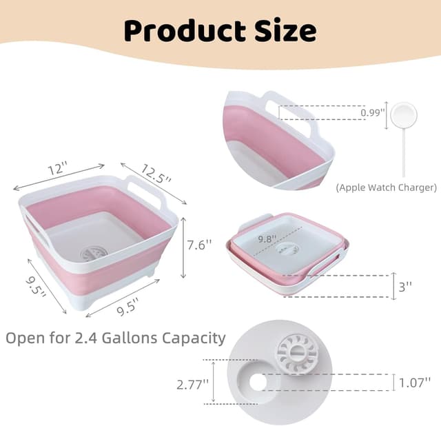 Thumbnail 1 de GIMWA Collapsible Wash Basin 2.4 Gallons