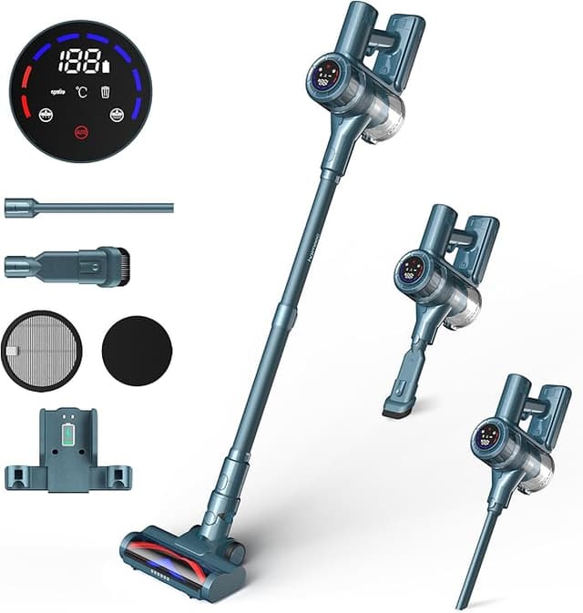 Detalle de HAIMEEC Aspiradora Sin Cable 6 en 1 🌀 Motor 120,000 RPM