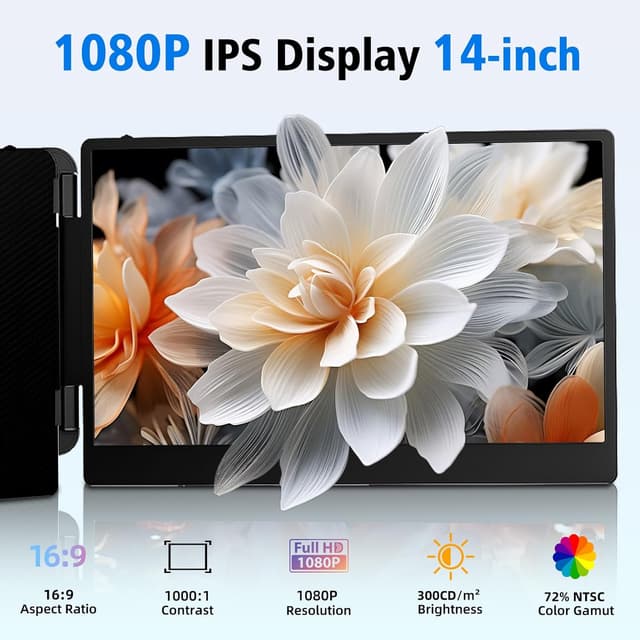 Detalle 2 de Newwin Laptop Screen Extender 14in FHD IPS