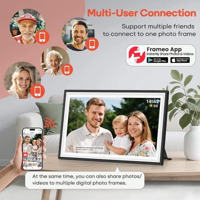 Thumbnail 4 de BIGASUO Frameo 15.6 inch digital photo frame