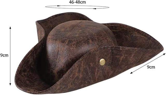 Thumbnail 6 de XGOPTS Pirate Hat Classic Brown Tricorn