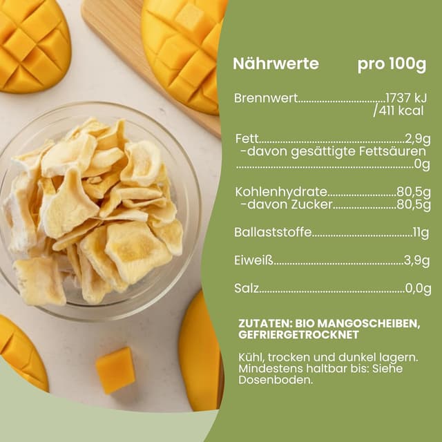 Thumbnail 1 de BREKKY Gefriergetrocknete Mango BIO