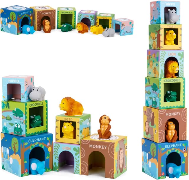 Imagen de Sorting and Stacking Toys Blocks for Toddlers 1-3 en OfertitasTOP