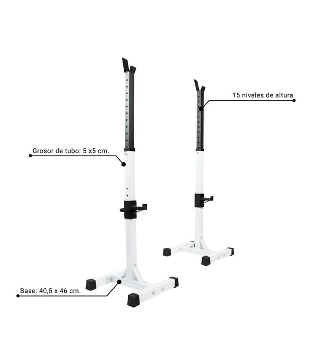 Detalle 1 de Fitness Tech Soporte Press Squat Rack 🏋