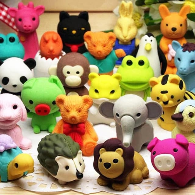 Imagen de URSKYTOUS 60 Animal Erasers ✏ en OfertitasTOP