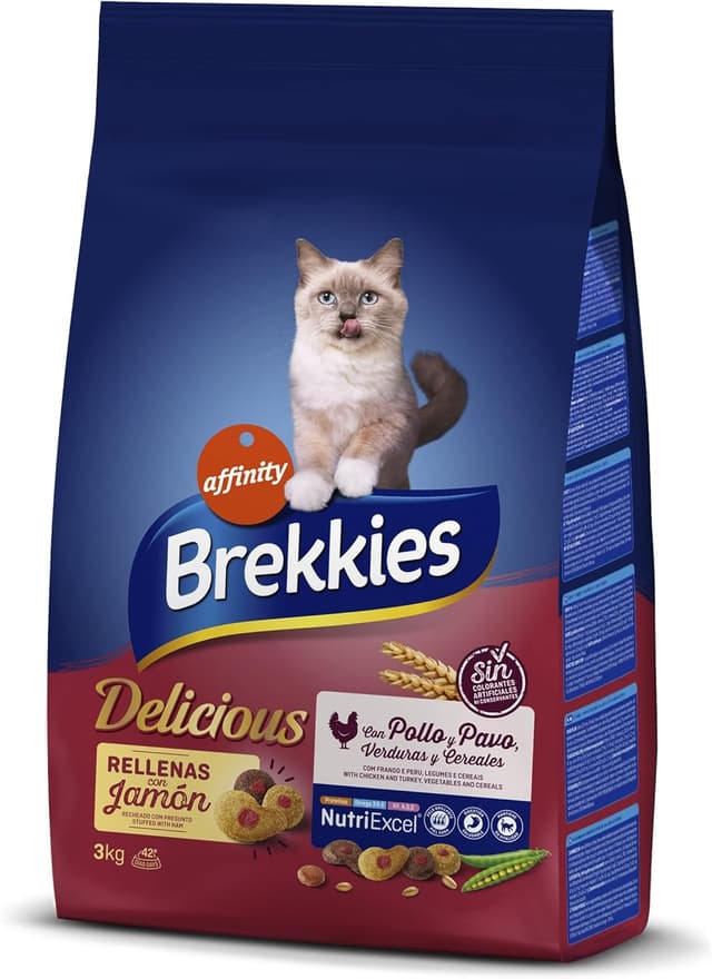 Imagen de Brekkies Pienso Delicious 3000 gr para gatos 🐱 en OfertitasTOP
