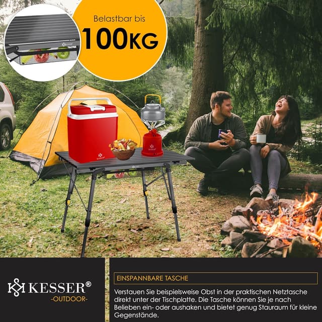 Thumbnail 4 de KESSER Campingtisch faltbar 90x53 cm Holz-Optik