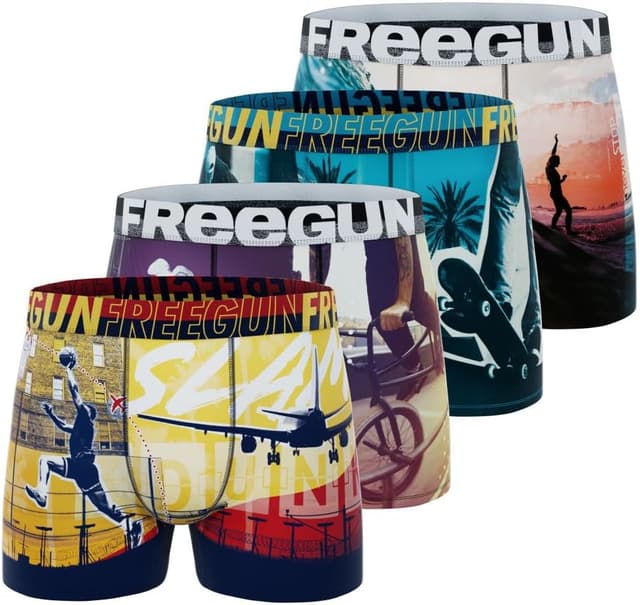Thumbnail 6 de Freegun Freegun Boxer Fg/1/Bmx4 Boxeur ajusté Homme Lot de 4