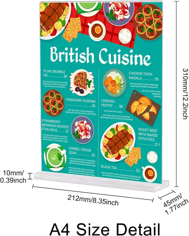 Detalle 2 de Srvnpioy Lot de 4 présentoirs A4 🪧