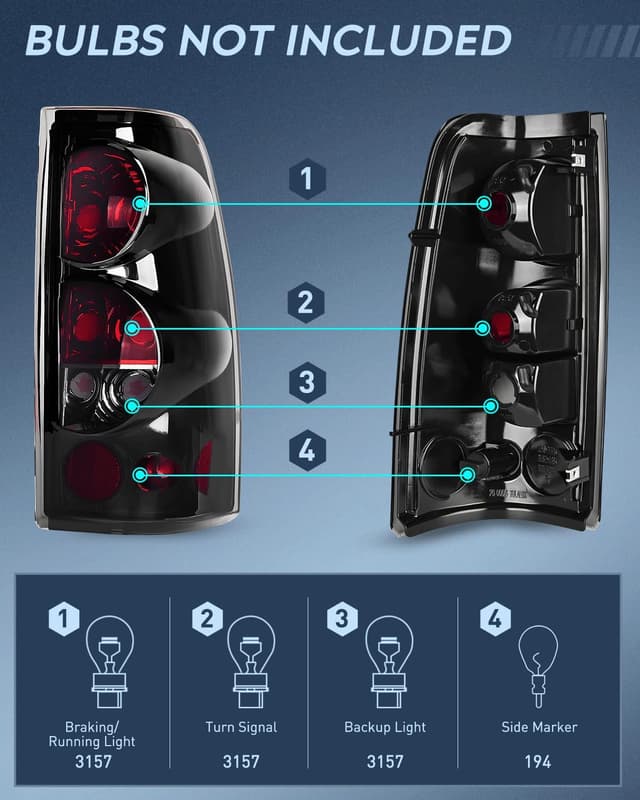 Thumbnail 2 de Nilight Silverado Tail Light Assembly 99–07