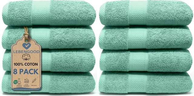 Thumbnail 5 de LEBENGOOD Serviette de Bain 550Gsm lot 4