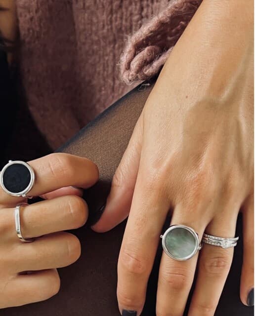 Thumbnail 1 de Ginette NY Anillo Disc Rings Oro 18k ónix