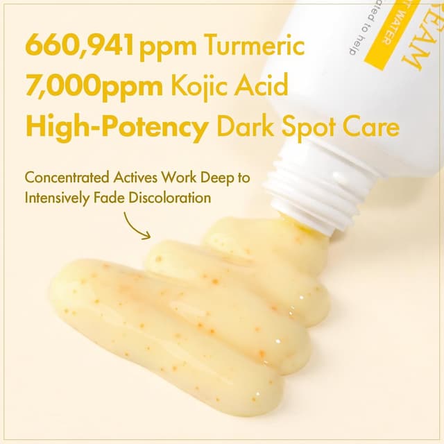 Detalle de TOSOWOONG Kojic Acid Turmeric Cream (99% Kojic Acid), 50ml dark spot and uneven tone corrector
