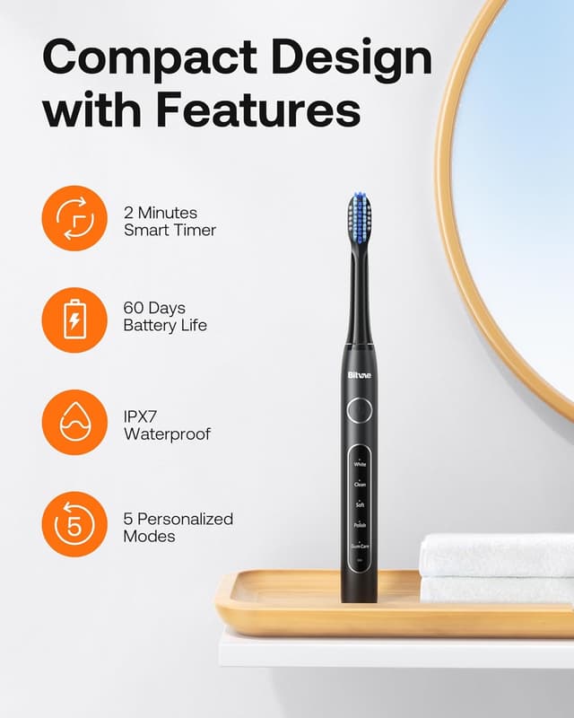 Thumbnail 6 de Bitvae D2 Ultrasonic electric toothbrush 8 heads 🪥