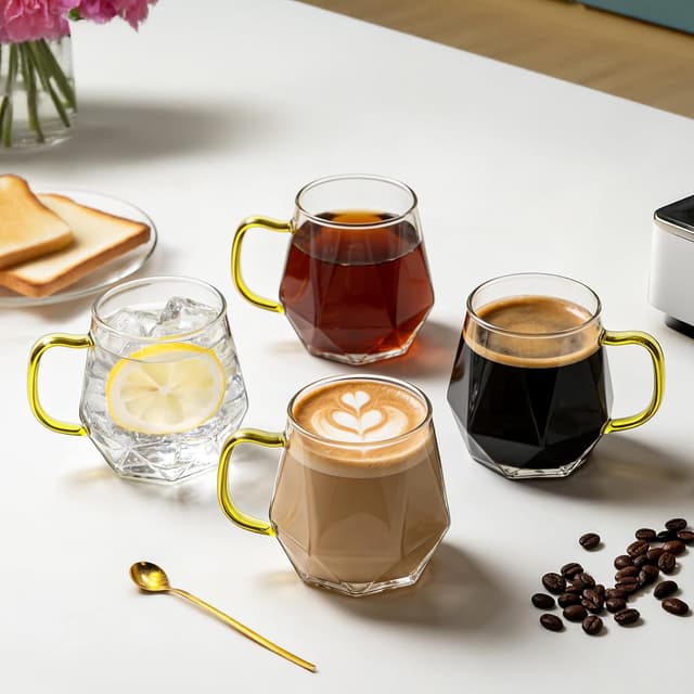 Detalle de ANZHAN verres à café borosilicaté 300 ml